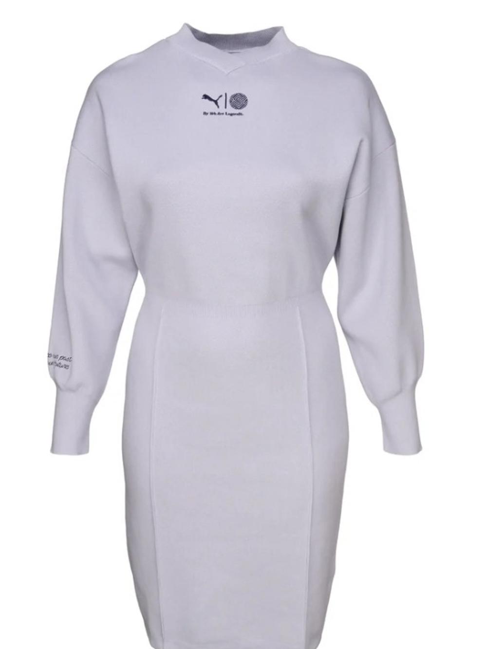 PUMA SCHOMBURG Women's Light Lilac Long Sleeve Sweater Midi Dress